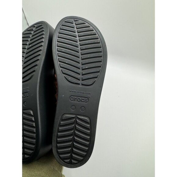 Crocs Brooklyn Tortoise Strappy Wedge Platform Sandals Women's Size 8 - Picture 11 of 11